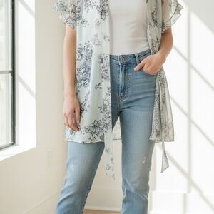 Apt. 9 Floral Sheer Kimono Top